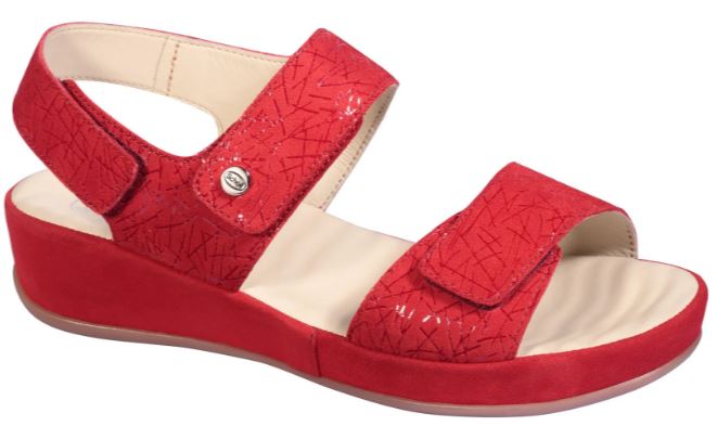CHRISTY SAND PRINSUE W RED 36