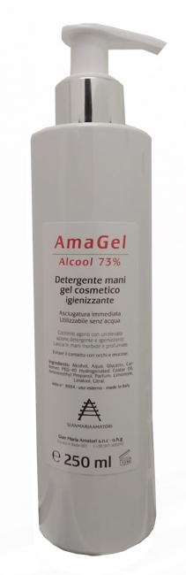 AMAGEL ALCOOL 73% DET MAN250ML