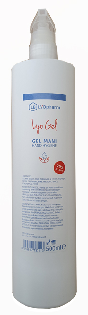 LYO GEL MANI IGIENIZZANTE500ML