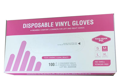 DISPOSABLE VINYL GLOVES M 100P