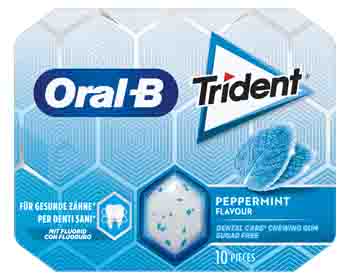 ORAL B TRIDENT PEPPERMINT 17G