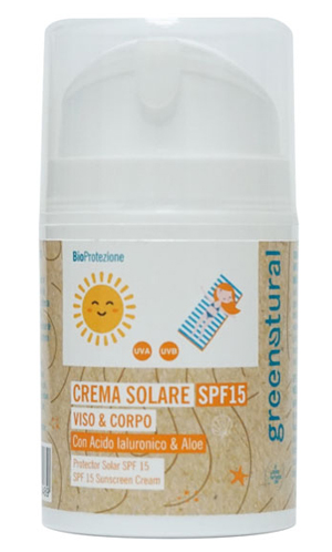 GREENATURAL CR SOL VISO SPF15