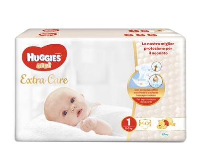 HUGGIES EXTRA CARE GR 1 40PZ