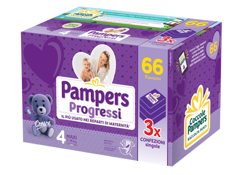 PAMPERS PROGRESSI TRIO MAXI66P