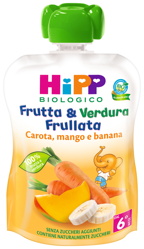 HIPP BIO FRUT&VER CAR/MA/BA90G