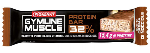 GYMLINE PROT BAR 32% CR NOCC