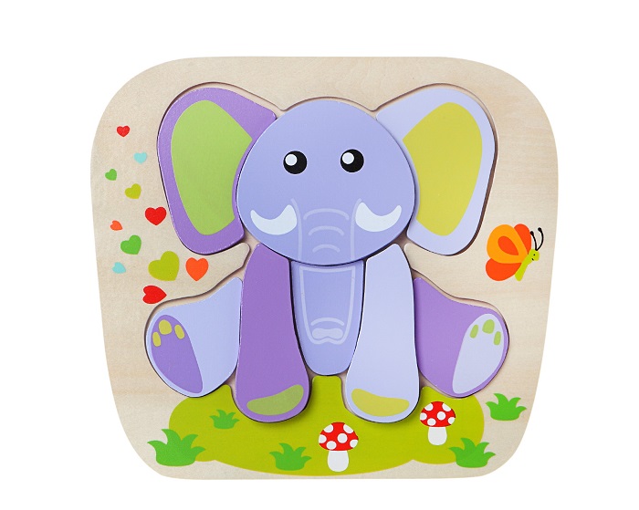 KIOKIDS PUZZLE LEGNO ELEF 9PZ