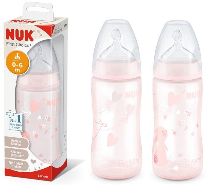 NUK BIB R&B PP300MLROSE SI0-6M