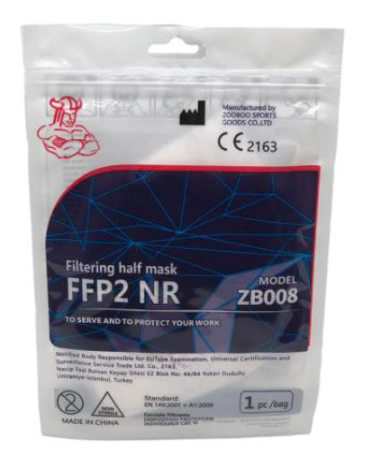 ZOOBO FACCIALE FILTR HULK FFP2