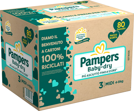 PAMPERS QUADRI BD DWCT MIDI80P