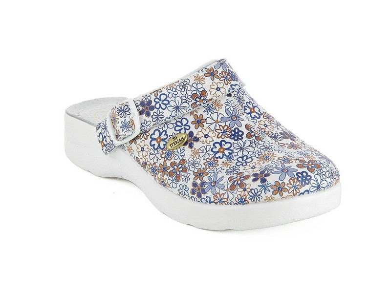 PRO05 PANTOFOLA FIORI BLU 36