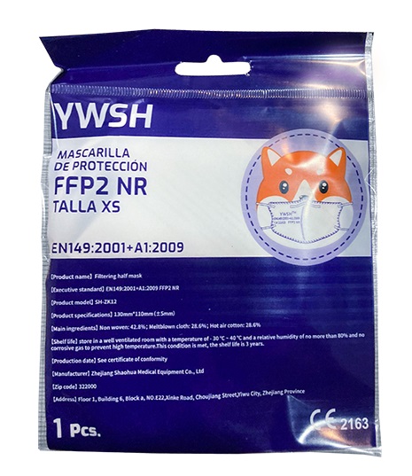 MASCHERINA PROT FFP2 NR XS