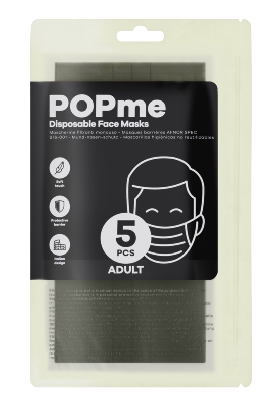 POPME MASK BLACK 5PZ