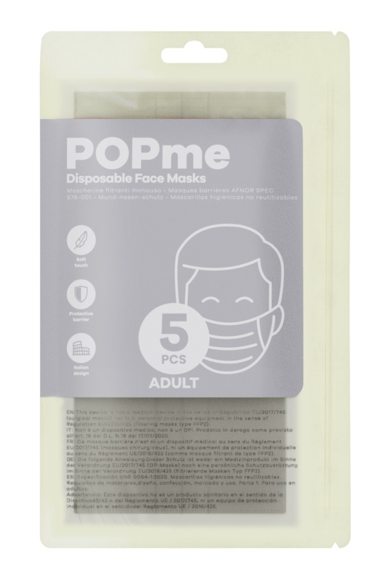 POPME MASK GREY 5PZ