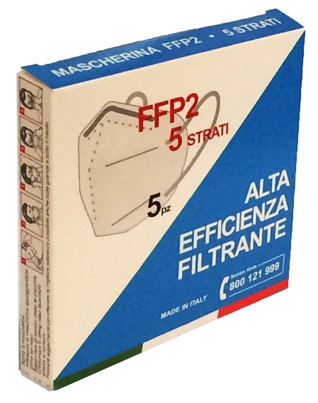 MASCHERINA FFP2 NR S BI 5PZ