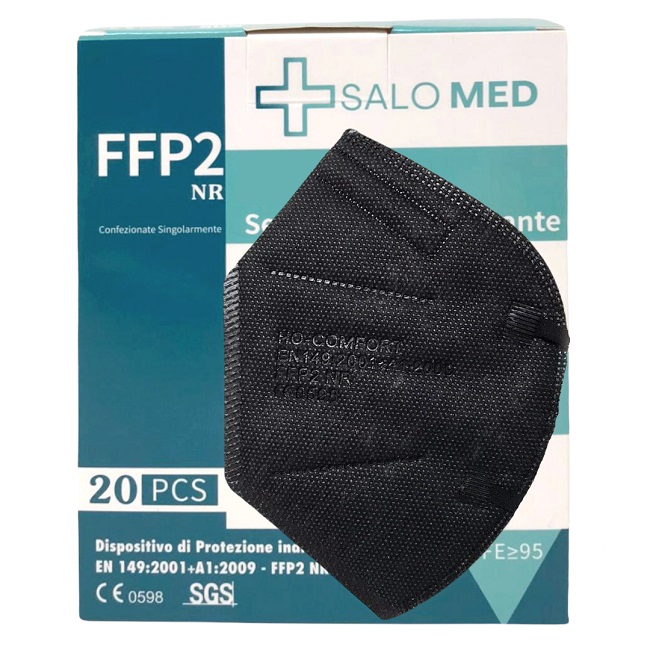 SALO MED MASK FFP2 NERO 20PZ