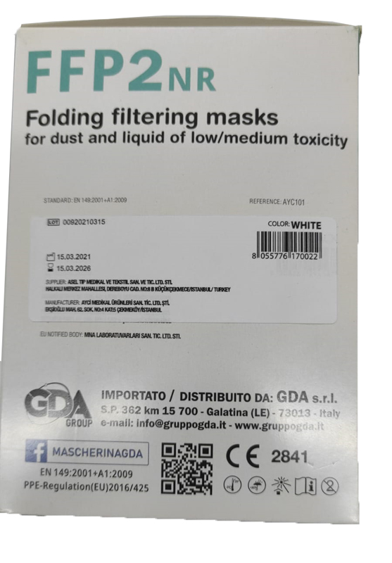 ASEL01 MASCHERA FFP2 BI 50PZ