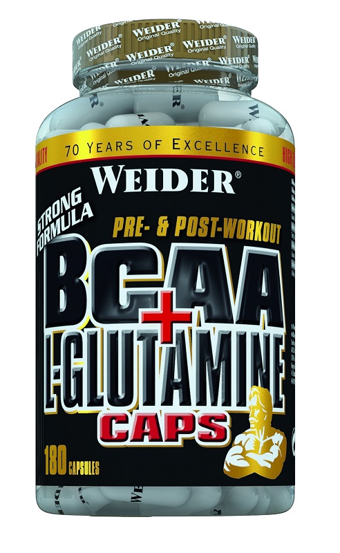 WEIDER BCAA+L GLUTAMINE 180CPS