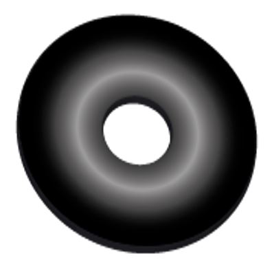 SHUNGITE PENDENTE DONUT