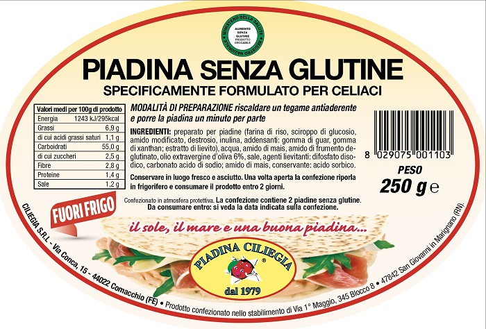 PIADINA SG FUORI FRIGO 2X125G