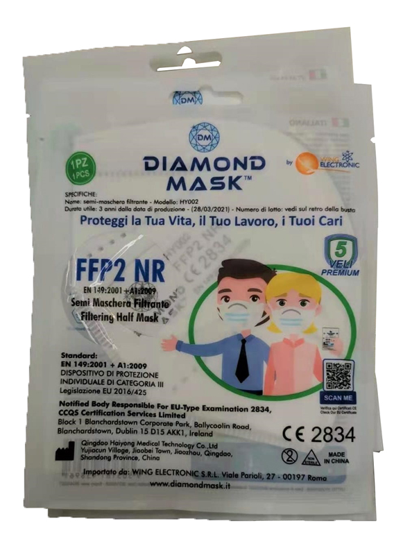 DIAMOND MASK FFP2 NR WHITE