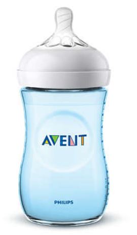 AVENT BIB NAT PP AZZ 260ML