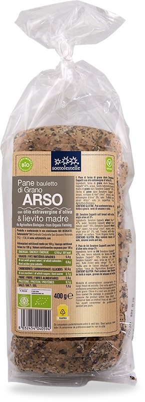 PANE BAULETTO GRANO ARSO 400G