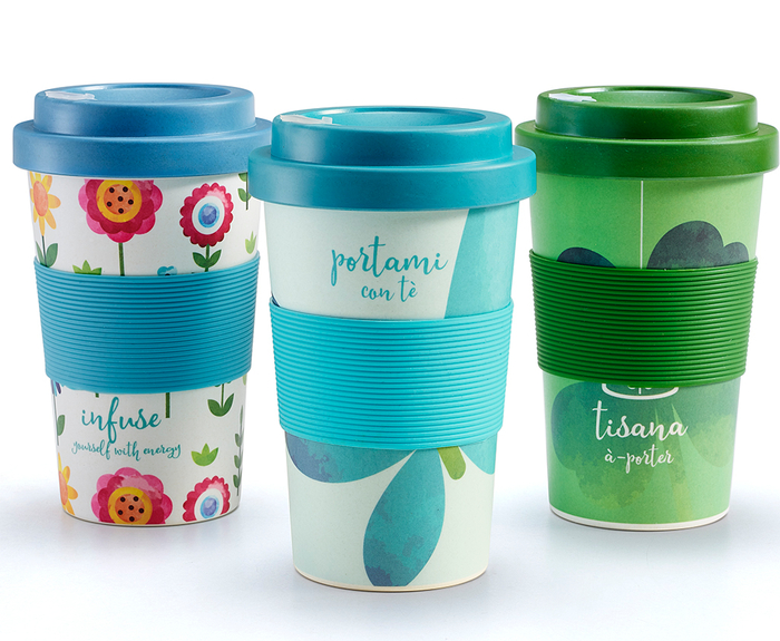 BAMBOO MUG WATERCOL FARFALLA