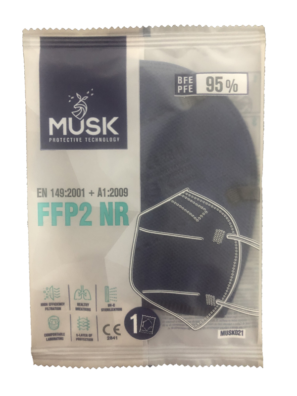 MUSK SEMIMASCHERA FFP2 BLU 1PZ