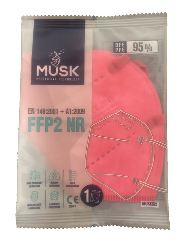 MUSK SEMIMASCHERA FFP2 ROSA1PZ