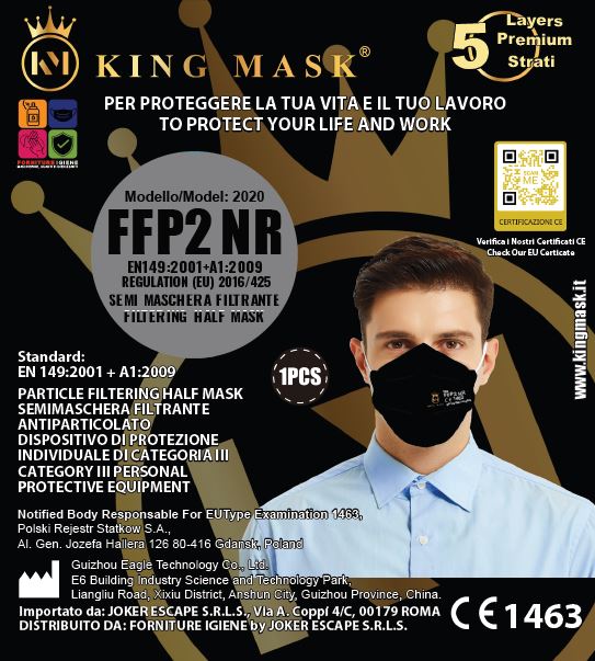 KING MASK MAS FFP2 NERA 2020