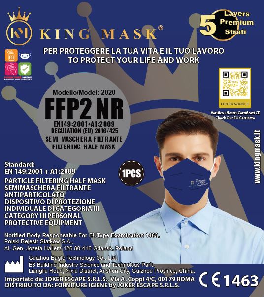 KING MASK MAS FFP2 BLU 2020