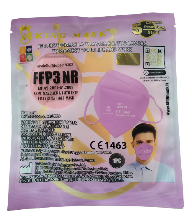 KING MASK MAS FFP3 ROSA 9302