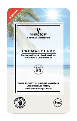 VI-FACTORY CREMA SOLARE SPF50+