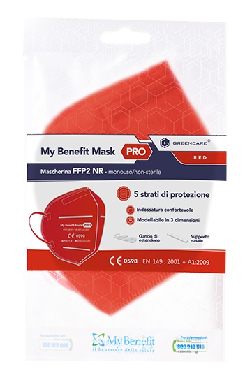 GREENCARE MASK PRO FFP2 ROSSO