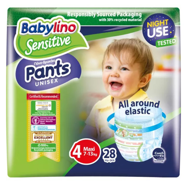 BABYLINO PANTS ECO UNI 4 50PZ