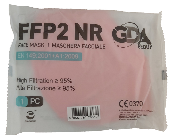 K03 MASCHERA FFP2 ROSSO