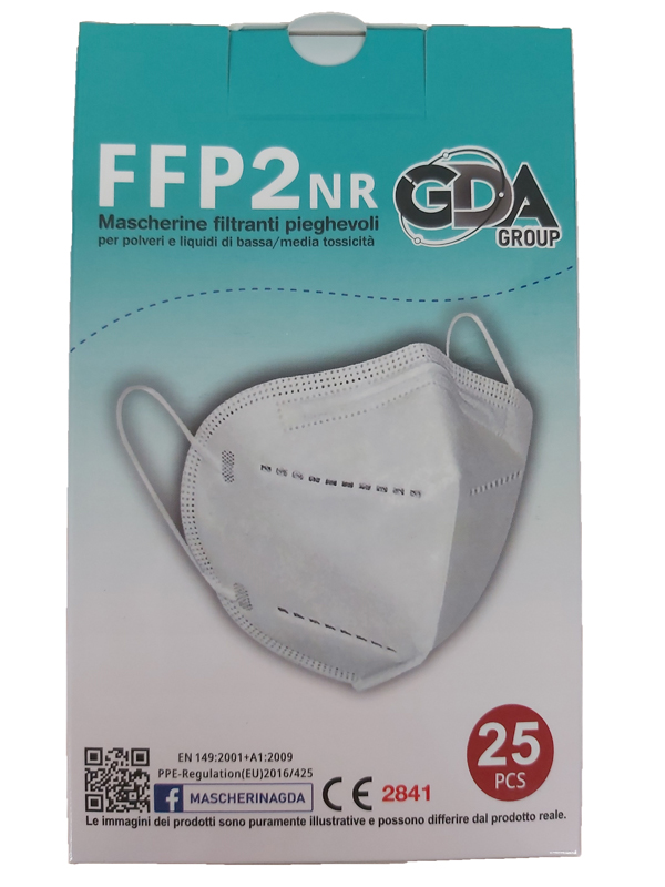 K03 MASCHERA FFP2 ROSSO 25PZ