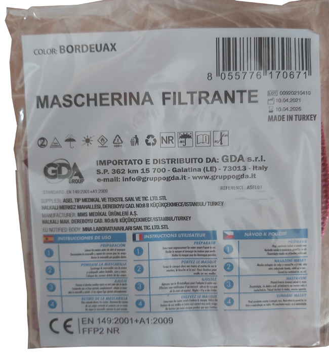 ASEL01 MASCHERA FFP2 BRD