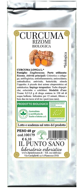 CURCUMA RIZOMI BIOLOGICA 60G