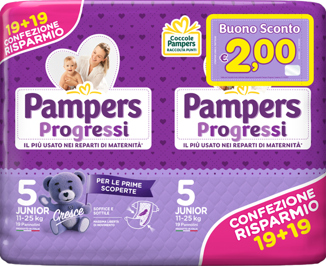 PAMPERS PROGRESSI JUNIOR 38PZ