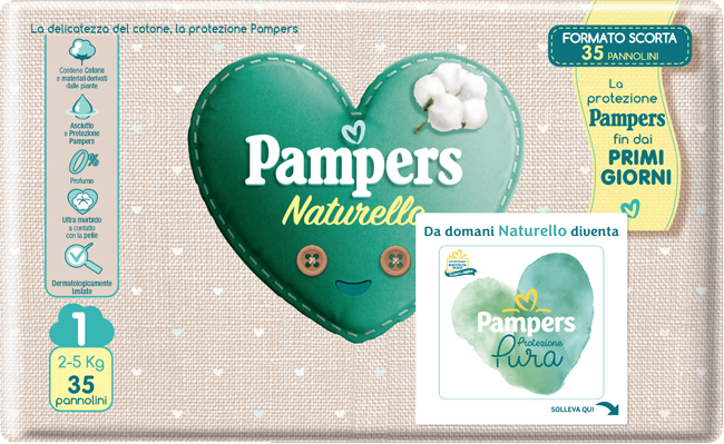 PAMPERS NATURELLO NEWBORN 35PZ