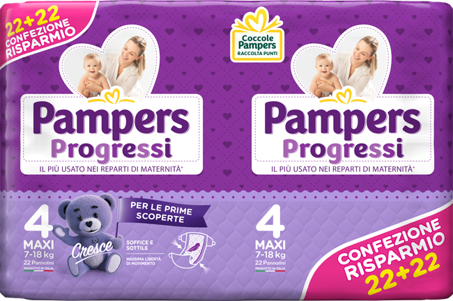 PAMPERS PROGRESSI MAXI 44PZ